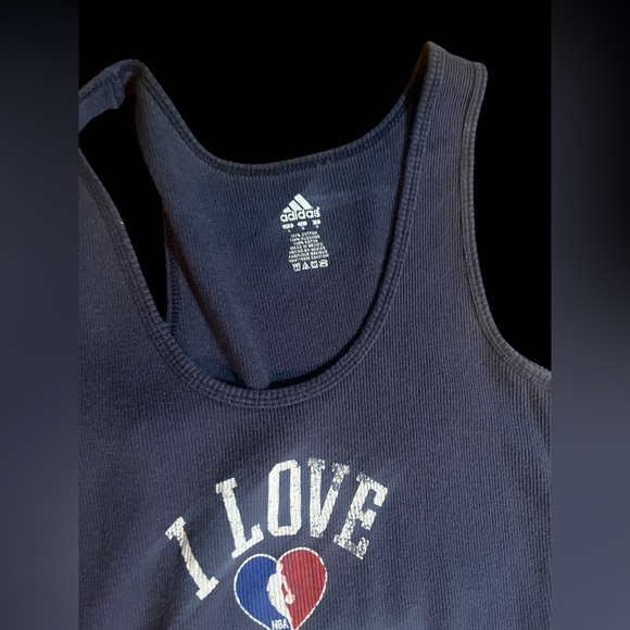 Vintage Adidas Blue Pistons Basketball Tank Top - Picture 3 of 3